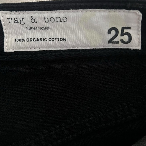 Rag & Bone Maya High Waist Ankle Slim Straight Leg Jeans Womens US 25 Black - Picture 8 of 8
